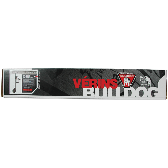 Bulldog 750 lb Rack and Gear Trailer Jack with Wheel Bulldog Rack and Gear Trailer Jack with Wheel, 750 lb Lift, Zinc Plated Post