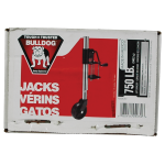 Bulldog 750 lb Rack and Gear Trailer Jack with Wheel Bulldog Rack and Gear Trailer Jack with Wheel, 750 lb Lift, Zinc Plated Post