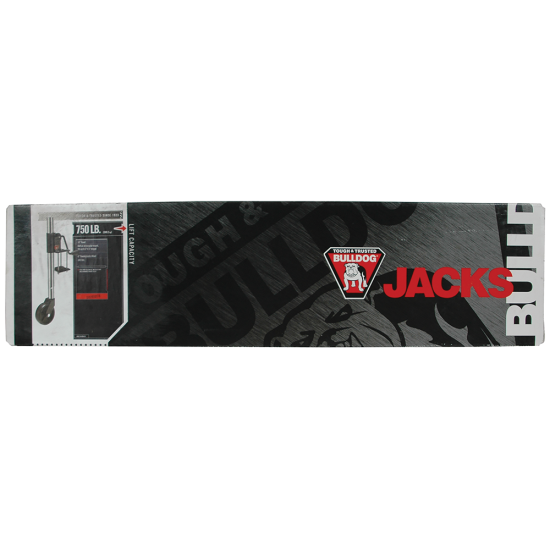 Bulldog 750 lb Rack and Gear Trailer Jack with Wheel Bulldog Rack and Gear Trailer Jack with Wheel, 750 lb Lift, Zinc Plated Post