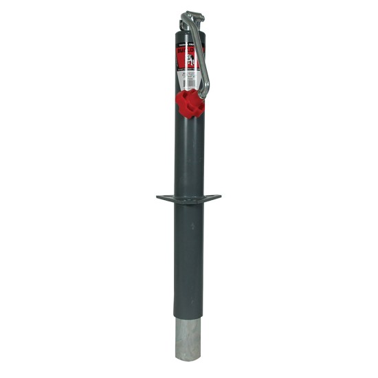 BULLDOG Round Trailer Jack, A-Frame, 5,000 lbs. Lift Capacity, Top Wind, Bolt-On, 15 in. Travel BULLDOG Round Trailer Jack, A-Frame, 5,000 lbs. Lift Capacity, Top Wind, Bolt-On, 15 in. Travel