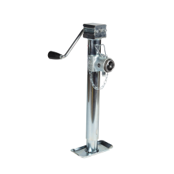 Bulldog 5K Pipe Mount Swivel Trailer Jack 15" Lift Zinc Inner and Outer Tube Sidewind Round Jack Corrosion Resistant 5 Year Warranty