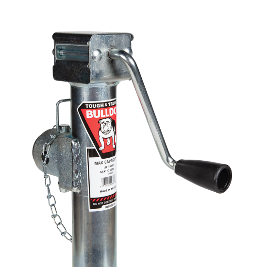 Bulldog 5K Pipe Mount Swivel Trailer Jack Sidewind Bulldog 5K Pipe Mount Swivel Trailer Jack, Sidewind, Zinc Coated, Corrosion Resistant