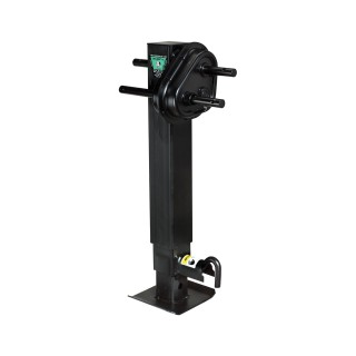 183902 BULLDOG 2-Speed Square Trailer Jack 12000 lbs. Lift Capacity Side Wind 12-1/2 inch Travel Bulldog 2-Speed 12,000 lbs Square Trailer Jack Drop Leg w/ Spring Return Traditional Gearbox 26" Lift