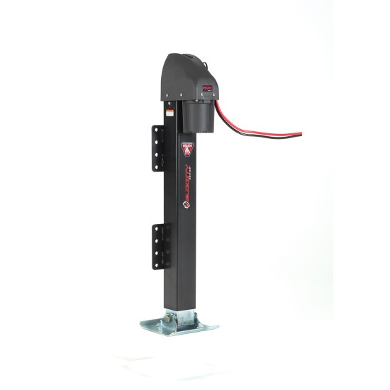 185402 BULLDOG Velocity Series Powered Trailer Jack Side Mount 12000 lbs. Support Capacity Bolt-On 24 inch Travel Bulldog 12,000 lbs. Electric Powered Landing Gear Trailer Jack Velocity Series 24" Lift w/o Remote