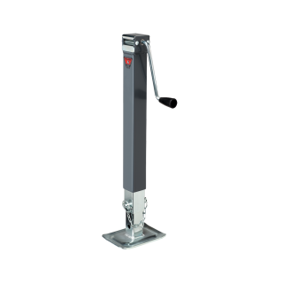 Bulldog 8K Square Drop Leg Trailer Jack Sidewind Bulldog 8K Square Drop Leg Trailer Jack, Sidewind, 15 inch Lift with Footplate