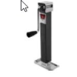 Bulldog 5,000 lbs. Square Trailer Jack Sidewind 10" Lift Fixed Leg w/ Footplate