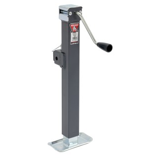 195362 BULLDOG Square Trailer Jack Side Mount 5000 lbs. Support Capacity Side Wind Weld-On 15 inch Travel Bulldog 5,000 lbs Square Trailer Jack w/ Square Tubular Swivel Mount Sidewind - 15" Lift