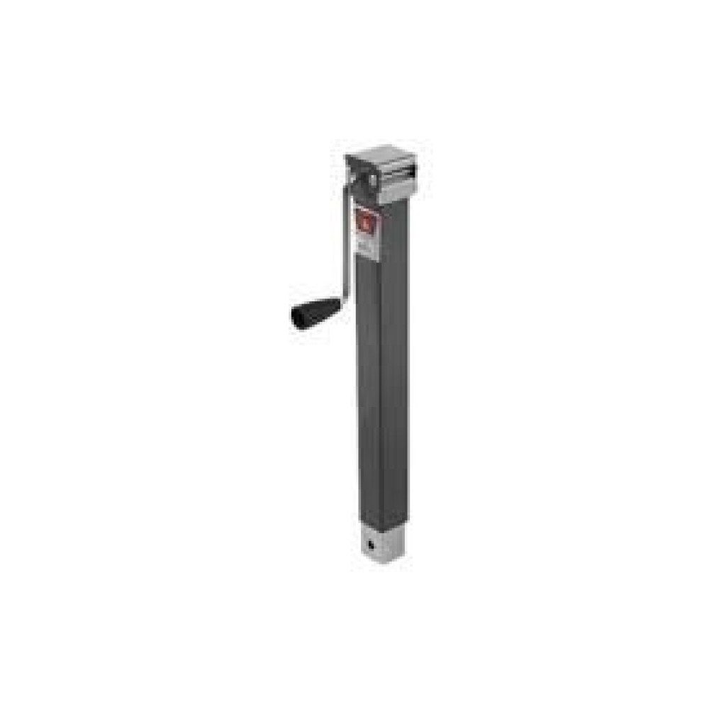 195369 BULLDOG Square Trailer Jack No Mount 5000 lbs. Support Capacity Side Wind Weld-On 15 inch Travel Bulldog 5,000 lbs. Square Trailer Jack Sidewind 15" Lift Fixed Leg w/o Footplate
