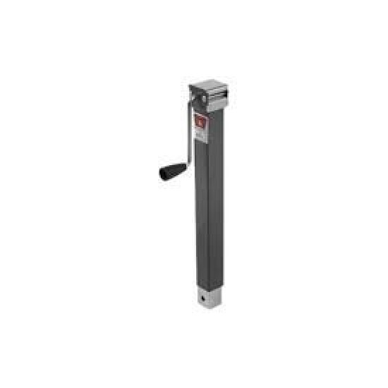 195369 BULLDOG Square Trailer Jack No Mount 5000 lbs. Support Capacity Side Wind Weld-On 15 inch Travel Bulldog 5,000 lbs. Square Trailer Jack Sidewind 15" Lift Fixed Leg w/o Footplate