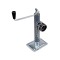 198100 BULLDOG Round Trailer Jack Side Mount 7000 lbs. Lift Capacity Top Wind Weld-On 10 inch Travel Bulldog 7,000 lbs. Round Pipe Mount Swivel Trailer Jack Topwind 10" Lift w/ Pull Pin