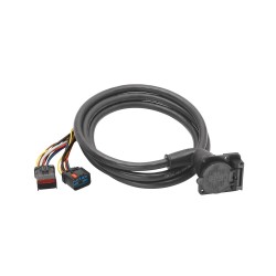 90 Degree Fifth Wheel Adapter Harness, 7-Way RV Round Tow Plug Harness Flat Pin Connector Assembly 9 ft., Dodge