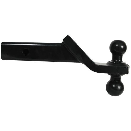 21511 Reese Towpower Dual-Ball Trailer Hitch Ball Mount 6000 lbs. Capacity Fits 2 inch Receiver Black Reese Dual Ball Trailer Hitch Ball Mount Fits 2" Tow Receiver 1-7/8" Ball has 2" Drop has 3/4" Rise 10" Long