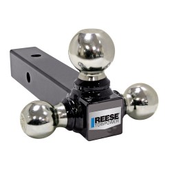 Reese Triple Ball Trailer Hitch Ball Mount Fits 2" Tow Receiver 1-7/8" 2" and 2-5/16" Balls Chrome Reese Triple Ball Trailer Hitch Ball Mount Fits 2" Tow Receiver 1-7/8" 2" and 2-5/16" Balls Chrome