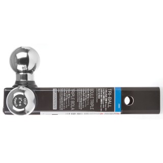 21514 Reese Towpower Tri-Ball Trailer Hitch Ball Mount 10000 lbs. Capacity Fits 2 inch Receiver Black Reese Triple Ball Trailer Hitch Ball Mount Fits 2" Tow Receiver 1-7/8" 2" and 2-5/16" Balls Chrome