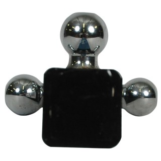 21514 Reese Towpower Tri-Ball Trailer Hitch Ball Mount 10000 lbs. Capacity Fits 2 inch Receiver Black Reese Triple Ball Trailer Hitch Ball Mount Fits 2" Tow Receiver 1-7/8" 2" and 2-5/16" Balls Chrome