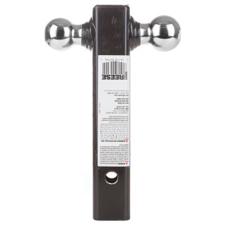 21514 Reese Towpower Tri-Ball Trailer Hitch Ball Mount 10000 lbs. Capacity Fits 2 inch Receiver Black Reese Triple Ball Trailer Hitch Ball Mount Fits 2" Tow Receiver 1-7/8" 2" and 2-5/16" Balls Chrome
