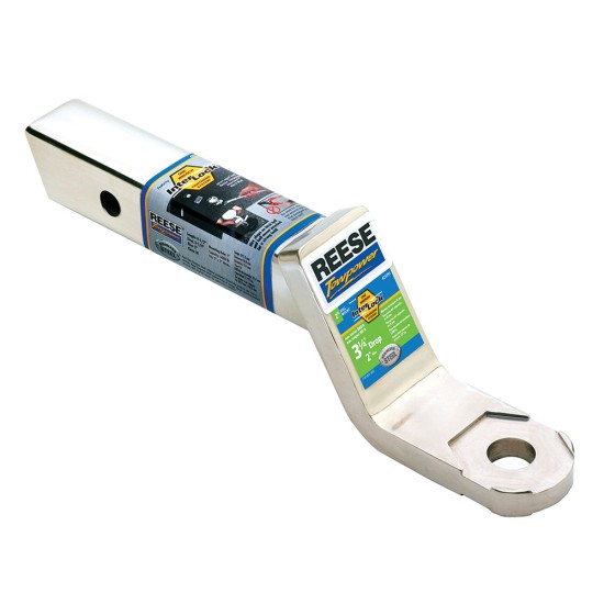 21791 Reese Towpower Trailer Hitch Ball Mount 6000 lbs. Capacity Fits 2 inch Receiver 3-1/4 inch Drop Stainless Steel Reese 6,000 lbs Stainless Steel Ball Mount Fits 2" Receiver 3-1/4" Drop 2" Rise 9-1/2" Long 1" Ball Hole w/InterLock