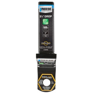 21793 Reese Towpower Trailer Hitch Ball Mount 5000 lbs. Capacity Fits 2 inch Receiver 3-1/4 inch Drop Black Reese 5,000 lbs Ball Mount Fits 2" Receiver 3-1/4" Drop 2" Rise 8-3/4" Long 1" Ball Hole w/InterLock