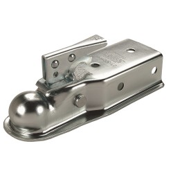 Fulton Trailer Coupler 3" Channel Tongue Holes on 3" Centers 2" Ball 3,500 lbs. Zinc