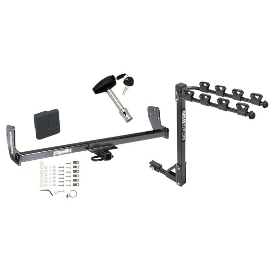 Custom Fit Trailer Hitch3 Bike Carrier Security Lock Pin Rubber Hitch Plug Cover Installation Hardware Installation Instructions 24579 1393100G 580407 2211 Draw-Tite Trailer Tow Hitch 4 Bike Rack 93-02 Toyota Corolla Chevy Geo Prizm tilt away adult or c Trailer Tow Hitch w/ 4 Bike Rack For 93-02 Toyota Corolla Chevy Geo Prizm tilt away adult or child arms fold down carrier w/ Lock and Cover