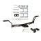 Trailer Tow Hitch For 97-01 Acura EL 92-00 Honda Civic 1-1/4" Receiver w/ Draw-Bar Kit 