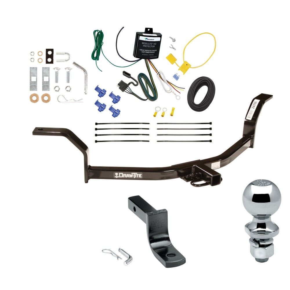 Custom Fit Trailer Hitch Draw-Bar w/ Pin/Clip Wiring Harness (Requires Splicing) 2"Chrome Ball Installation Hardware Installation Instructions 247060 119148 63820 Draw-Tite Trailer Tow Hitch 01-05 Honda Civic Complete Package Wiring Draw Bar and 2&a Trailer Tow Hitch For 01-05 Honda Civic Complete Package w/ Wiring Draw Bar and 2" Ball