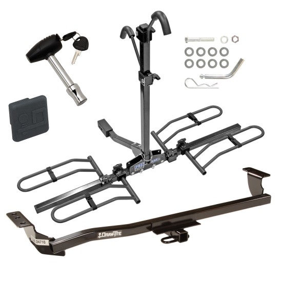 Custom Fit Trailer Hitch2 Bike Carrier Rail Rack Security Lock Pin Rubber Hitch Plug Cover Installation Hardware Installation Instructions 24710 63134 580407 2211 Draw-Tite Trailer Tow Hitch 93-07 Subaru Impreza Platform Style 2 Bike Rack Hitch Lock and Trailer Tow Hitch For 93-07 Subaru Impreza Platform Style 2 Bike Rack w/ Hitch Lock and Cover