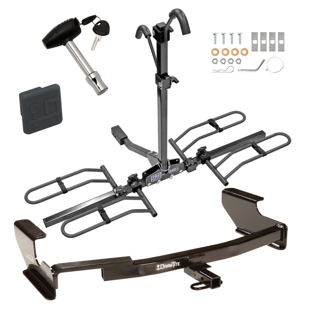 Custom Fit Trailer Hitch2 Bike Carrier Rail Rack Security Lock Pin Rubber Hitch Plug Cover Installation Hardware Installation Instructions 24734 63134 580407 2211 Draw-Tite Trailer Tow Hitch 03-07 Saturn Ion Except Redline and w/2.4 Liter Engine Platform Trailer Tow Hitch For 03-07 Saturn Ion Except Redline and w/2.4 Liter Engine Platform Style 2 Bike Rack w/ Hitch Lock and Cover