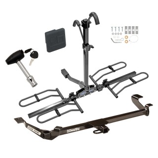 Trailer Tow Hitch For 05-10 Chevy Cobalt Except SS Pontiac Pursuit Canada Only 4 Dr Platform Style 2 Bike Rack w/ Hitch Lock and Cover