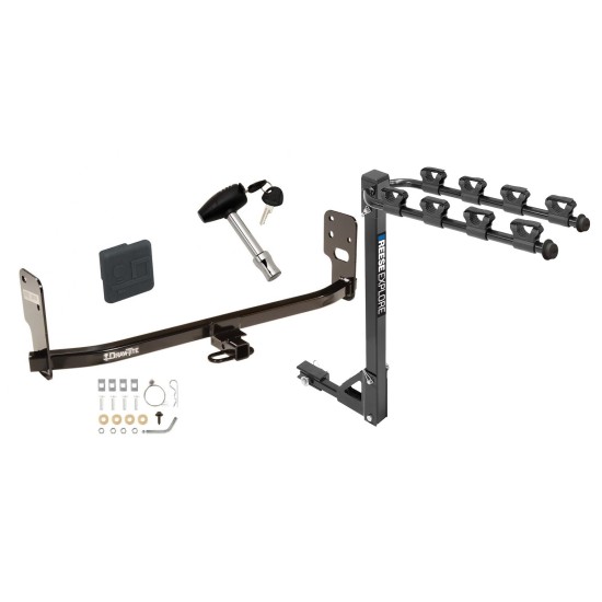Custom Fit Trailer Hitch4 Bike Carrier Security Lock Pin Rubber Hitch Plug Cover Installation Hardware Installation Instructions 24747 1393100G 580407 2211 Draw-Tite Trailer Tow Hitch 4 Bike Rack 05-09 Mustang Except GT/CS (California Special)/Shelby GT Trailer Tow Hitch w/ 4 Bike Rack For 05-09 Ford Mustang Except GT/CS (California Special)/Shelby GT/GT500 tilt away adult or child arms fold down carrier w/ Lock and Cover