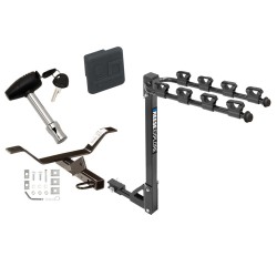 Trailer Tow Hitch w/ 4 Bike Rack For 04-08 Acura TL tilt away adult or child arms fold down carrier w/ Lock and Cover Trailer Tow Hitch w/ 4 Bike Rack For 04-08 Acura TL tilt away adult or child arms fold down carrier w/ Lock and Cover