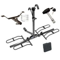 Trailer Tow Hitch For 04-08 Acura TL Platform Style 2 Bike Rack w/ Hitch Lock and Cover Trailer Tow Hitch For 04-08 Acura TL Platform Style 2 Bike Rack w/ Hitch Lock and Cover