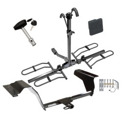 Trailer Tow Hitch For 05-10 Chevy Cobalt HHR Pontiac G5 GT Saturn Ion 3 Red Line Platform Style 2 Bike Rack w/ Hitch Lock and Cover Trailer Tow Hitch For 05-10 Chevy Cobalt HHR Pontiac G5 GT Saturn Ion 3 Red Line Platform Style 2 Bike Rack w/ Hitch Lock and Cover