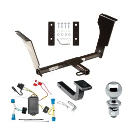 Trailer Tow Hitch For 08-13 Cadillac CTS 4 Dr. Sedan Complete Package w/ Wiring Draw Bar and 2" Ball