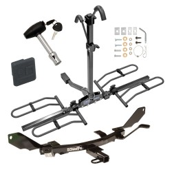 Trailer Tow Hitch For 06-09 Ford Fusion Mercury Milan Lincoln MKZ Zephyr 03-08 Mazda 6 Platform Style 2 Bike Rack w/ Hitch Lock and Cover Trailer Tow Hitch For 06-09 Ford Fusion Mercury Milan Lincoln MKZ Zephyr 03-08 Mazda 6 Platform Style 2 Bike Rack w/ Hitch Lock and Cover
