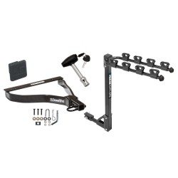 Trailer Tow Hitch w/ 4 Bike Rack For 07-08 Honda Fit tilt away adult or child arms fold down carrier w/ Lock and Cover Trailer Tow Hitch w/ 4 Bike Rack For 07-08 Honda Fit tilt away adult or child arms fold down carrier w/ Lock and Cover