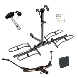 Trailer Tow Hitch For 03-07 Honda Accord Platform Style 2 Bike Rack w/ Hitch Lock and Cover Trailer Tow Hitch For 03-07 Honda Accord Platform Style 2 Bike Rack w/ Hitch Lock and Cover