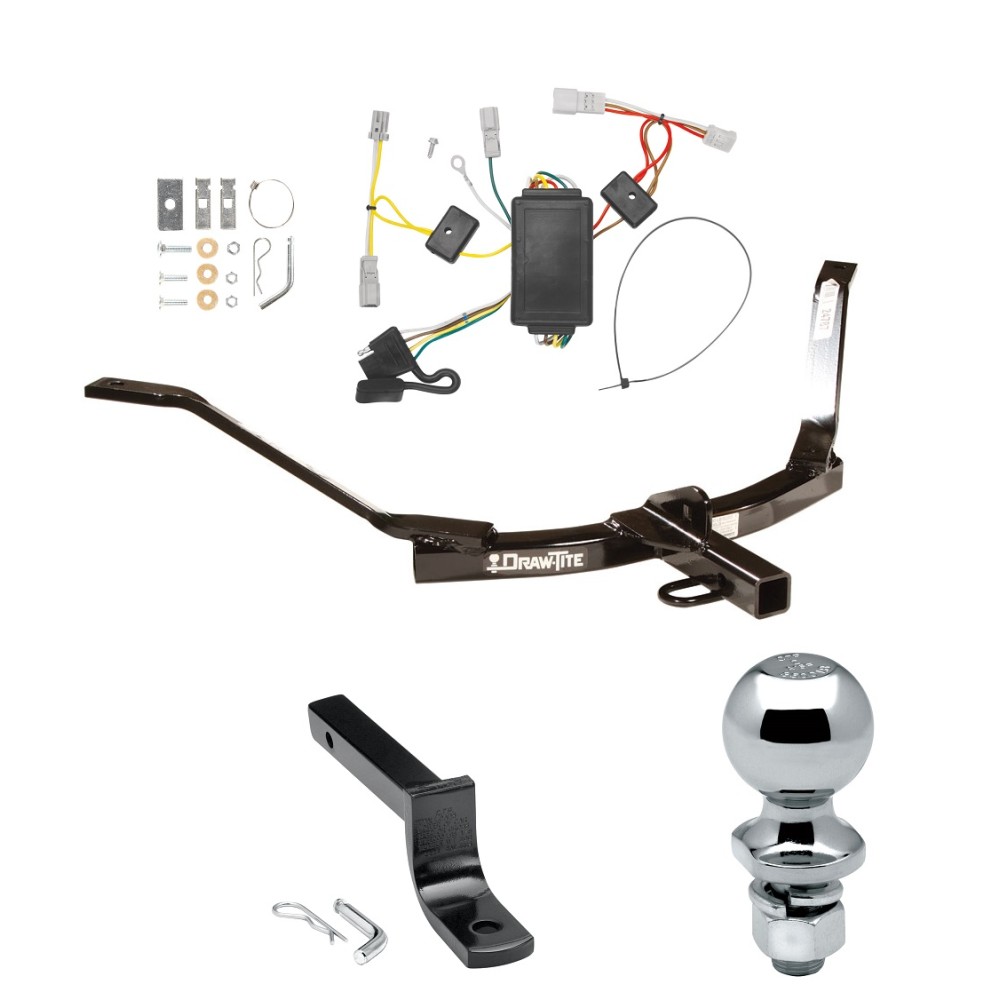 Trailer Tow Hitch For 0305 Honda Accord Coupe Complete Package w/ Wiring Draw Bar and 2" Ball