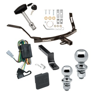 Custom Fit Trailer Hitch Draw-Bar w/ Pin/Clip Wiring Harness (Plug & Play) 1-7/8" and 2" Chrome Ball Security Lock Pin Rubber Hitch Plug Cover Installation Hardware Installation Instructions 247910 118336 63820 63810 580407 2211 Draw-Tite T Trailer Tow Hitch For 99-03 Acura TL 01-03 CL 98-02 Honda Accord Sedan Deluxe Package Wiring 2" and 1-7/8" Ball and Lock
