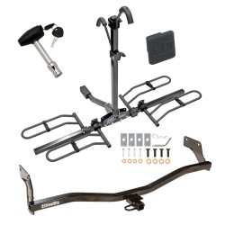 Trailer Tow Hitch For 06-11 KIA Rio5 Hyundai Accent Elantra Platform Style 2 Bike Rack w/ Hitch Lock and Cover Trailer Tow Hitch For 06-11 KIA Rio5 Hyundai Accent Elantra Platform Style 2 Bike Rack w/ Hitch Lock and Cover