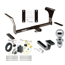 Trailer Tow Hitch For 16-22 Nissan Altima Sedan Complete Package w/ Wiring Draw Bar and 2" Ball