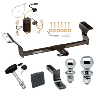 Custom Fit Trailer Hitch Draw-Bar w/ Pin/Clip Wiring Harness (Plug & Play) 1-7/8" and 2" Chrome Ball Security Lock Pin Rubber Hitch Plug Cover Installation Hardware Installation Instructions 248120 118386 63820 63810 580407 2211 Draw-Tite T Trailer Tow Hitch For 03-08 Toyota Matrix Deluxe Package Wiring 2" and 1-7/8" Ball and Lock