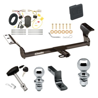 Trailer Tow Hitch For 09-13 Toyota Matrix 09-10 Pontiac Vibe Except GT Deluxe Package Wiring 2" and 1-7/8" Ball and Lock