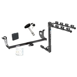 Trailer Tow Hitch w/ 4 Bike Rack For 10-14 Volkswagen Golf 06-09 GTI Rabbit tilt away adult or child arms fold down carrier w/ Lock and Cover Trailer Tow Hitch w/ 4 Bike Rack For 10-14 Volkswagen Golf 06-09 GTI Rabbit tilt away adult or child arms fold down carrier w/ Lock and Cover