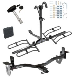 Trailer Tow Hitch For 10-13 Mazda 3 4 Dr. Sedan Platform Style 2 Bike Rack w/ Hitch Lock and Cover Trailer Tow Hitch For 10-13 Mazda 3 4 Dr. Sedan Platform Style 2 Bike Rack w/ Hitch Lock and Cover