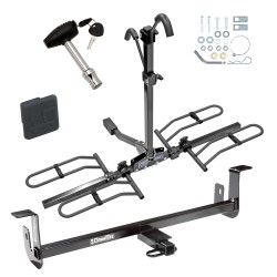 Trailer Tow Hitch For 10-13 Mazda 3 5 Dr. Hatchback Platform Style 2 Bike Rack w/ Hitch Lock and Cover Trailer Tow Hitch For 10-13 Mazda 3 5 Dr. Hatchback Platform Style 2 Bike Rack w/ Hitch Lock and Cover