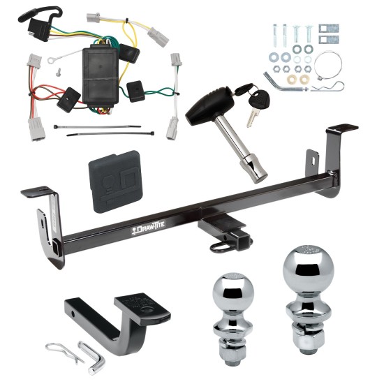 Custom Fit Trailer Hitch Draw-Bar w/ Pin/Clip Wiring Harness (Plug & Play) 1-7/8" and 2" Chrome Ball Security Lock Pin Rubber Hitch Plug Cover Installation Hardware Installation Instructions 248430 118420 63820 63810 580407 2211 Draw-Tite T Trailer Tow Hitch For 10-13 Mazda 3 Hatchback Except w/Grand Touring LED Taillights Deluxe Package Wiring 2" and 1-7/8" Ball and Lock
