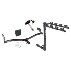 Trailer Tow Hitch w/ 4 Bike Rack For 09-12 Hyundai Elantra Touring 5 Dr. tilt away adult or child arms fold down carrier w/ Lock and Cover Trailer Tow Hitch w/ 4 Bike Rack For 09-12 Hyundai Elantra Touring 5 Dr. tilt away adult or child arms fold down carrier w/ Lock and Cover