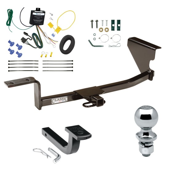 Trailer Tow Hitch For 09-12 Volkswagen CC Except 4 Motion Complete Package w/ Wiring Draw Bar and 2" Ball
