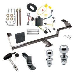 Trailer Tow Hitch For 13-22 Acura ILX Except Hybrid Deluxe Package Wiring 2" and 1-7/8" Ball and Lock